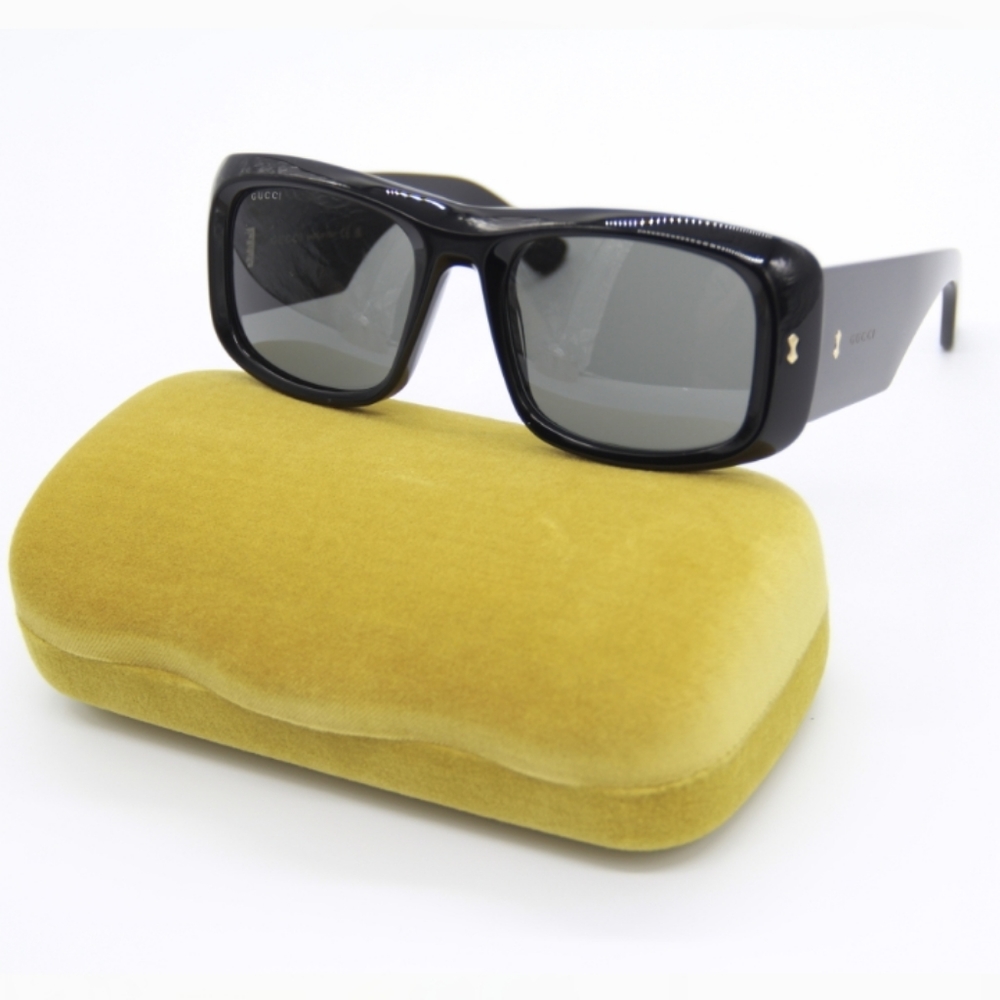 NEW GUCCI BLACK UNISEX SUNGLASSES  GG1080S 001 GUCCI OVERSIZED EYEWEAR - Picture 2 of 12